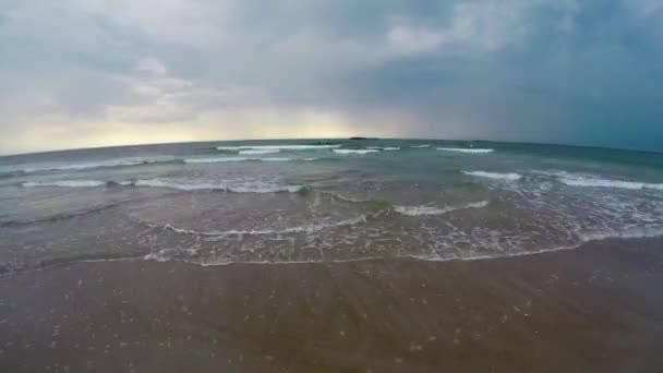 Furtună Care Deplasează Peste Plaja Wrightsville Din Wilmington — Videoclip de stoc