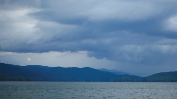 Nublado Cenas Meteorológicas Lago Jocassee Carolina Sul — Vídeo de Stock