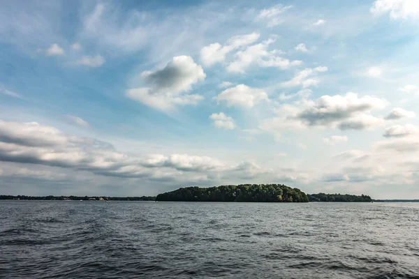 Loď kolem jezera Norman severní Karolína — Stock fotografie