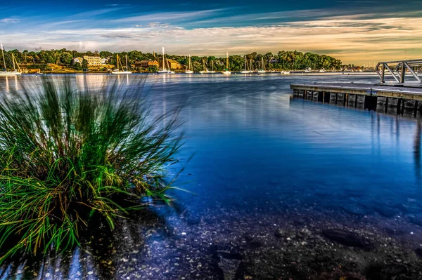 Greenwich bay harbor seehafen in east greenwich rhode island — Stockfoto