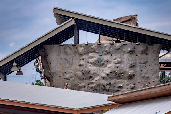 Parede Escalada Sobre Piscina Profunda Centro Nacional Charlotte — Fotografia de Stock