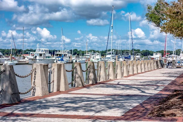 Beaufort South Carolina Centrum Nabrzeża Słoneczny Dzień — Zdjęcie stockowe