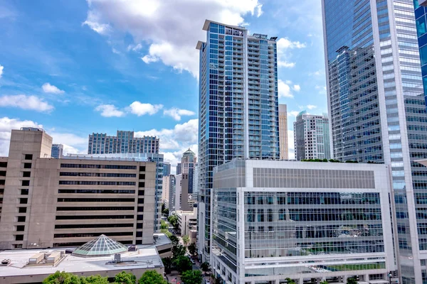 Centrum Miasta Charlotte North Carolina Panoramę — Zdjęcie stockowe