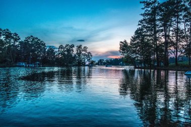 Güney Carolina 'daki Wateree Gölü' nde güzel sahneler