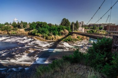 Spokane Washington şehir merkezi ve sokak sahneleri