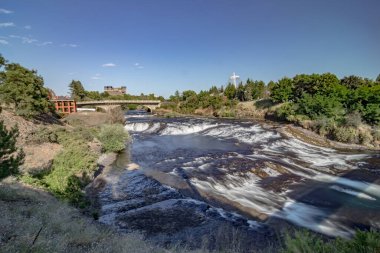 Spokane Washington şehir merkezi ve sokak sahneleri