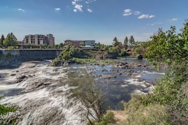 Spokane Washington şehir merkezi ve sokak sahneleri