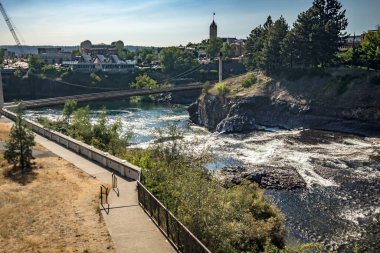 Spokane Washington şehir merkezi ve sokak sahneleri