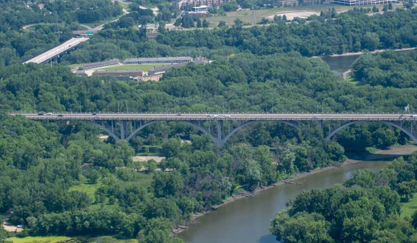 Luftaufnahme Der Wichtigsten Amerikanischen Stadt Minneapolis Minnesota — Stockfoto