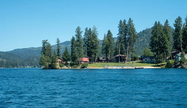 Jachting Objevování Hayden Lake Idaho Stavu Blízkosti Spokane Washington — Stock fotografie