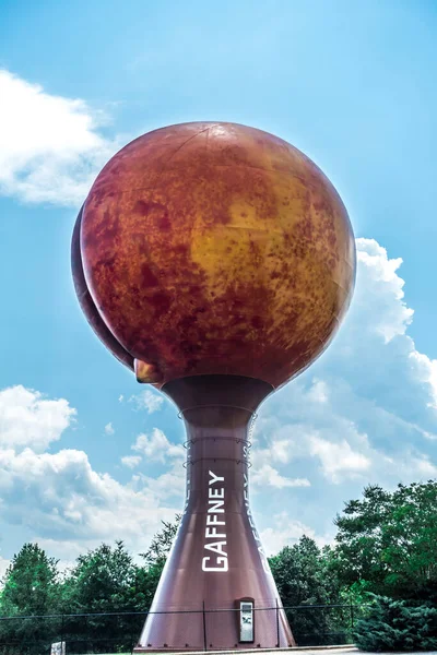 Peachoid Persika Vattentorn Gaffney South Carolina Längs Motorväg — Stockfoto