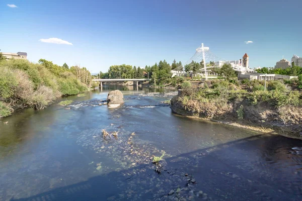 Spokane Washington Centrum Och Gatuscener — Stockfoto