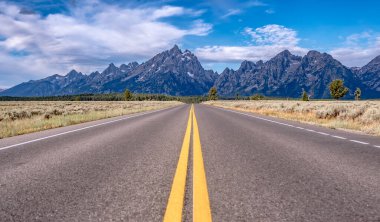 Grand Teton Ulusal Parkı Wyoming 'de sabahın erken saatlerinde