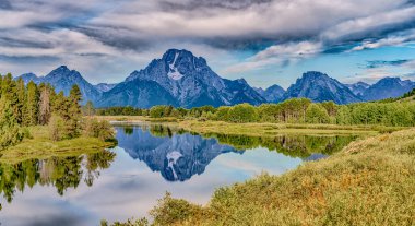 Jackson Gölü manzaralı Grand Teton Ulusal Parkı Wyoming