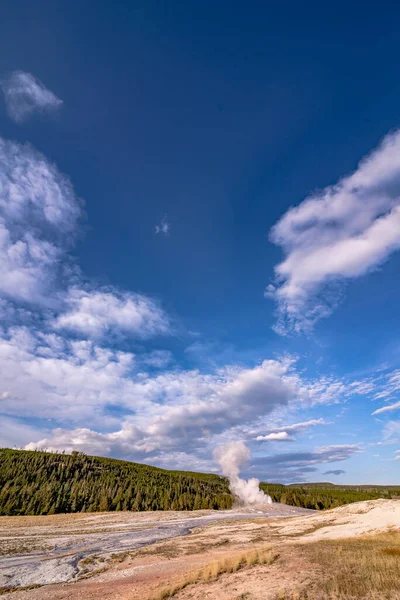 Gammal Trogen Gejser Yeallowstone Nationalpark — Stockfoto