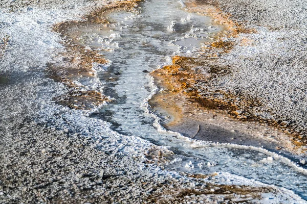 Eruzione Del Vecchio Geyser Fedele Nel Parco Nazionale Yellowstone — Foto Stock