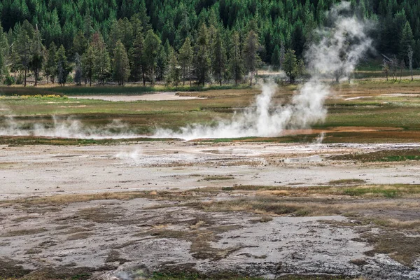 grand prismatic spring in yellowstone national park in wyoming