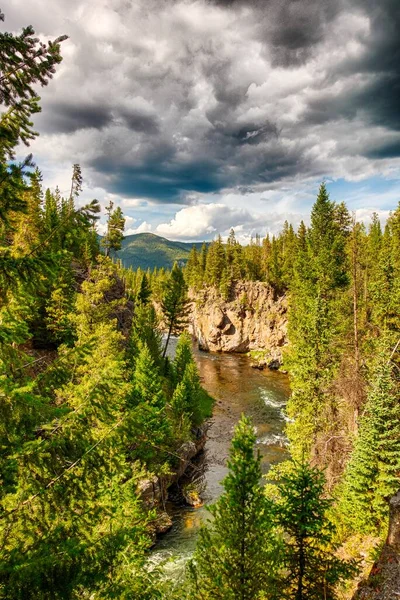 Vízesés Firehole Folyóban Firehole Kanyon Útnál — Stock Fotó