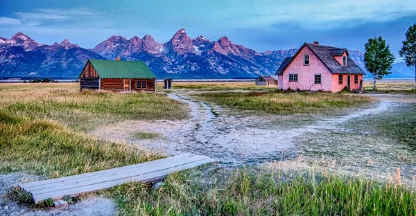 Stor Tetonnasjonalpark Wyoming Tidlig Morgenen – stockfoto