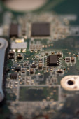 hi tech detailní záběr elektroniky obvodové desky nebo základní desky