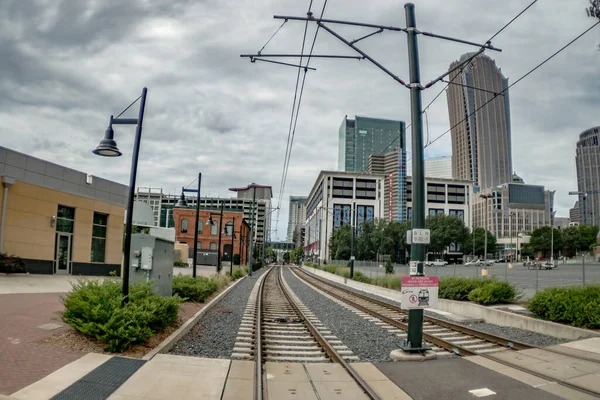 Panorama Městské Ulice Charlotte Severní Karolína Usa — Stock fotografie