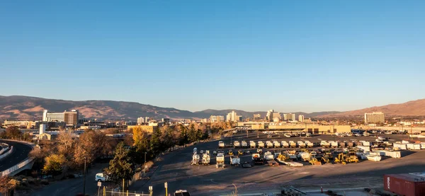 Reno Nevada Panorama Miasta Wcześnie Rano — Zdjęcie stockowe