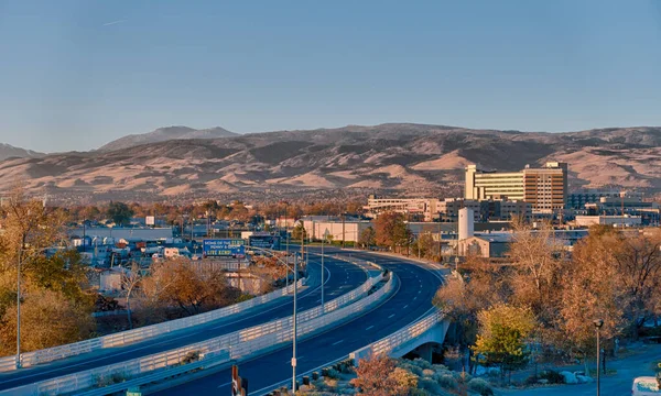 Reno Nevada Město Panorama Brzy Ráno — Stock fotografie