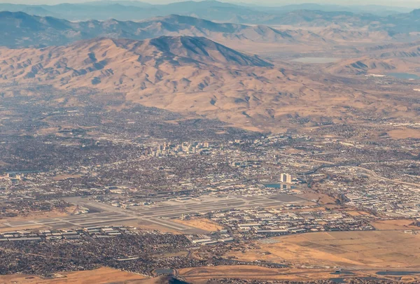 Vista Aérea Desde Avión Sobre Reno Nevada —  Fotos de Stock