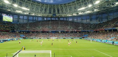 FIFA 2018 maç Hırvatistan-Danimarka stadyumda Nijniy Novgorod, Rusya Federasyonu. 01.07.2018
