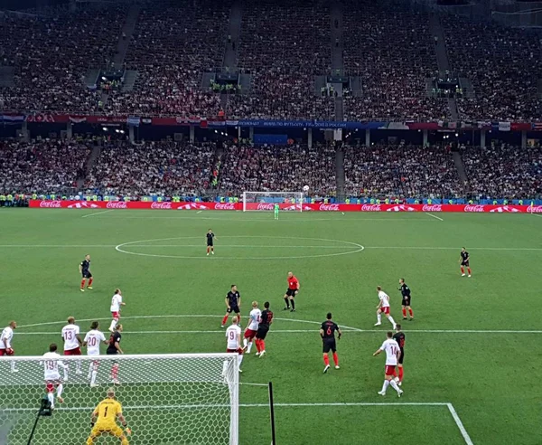 FIFA 2018 maç Hırvatistan-Danimarka stadyumda Nijniy Novgorod, Rusya Federasyonu. 01.07.2018