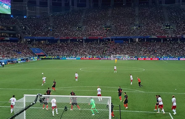 FIFA 2018 maç Hırvatistan-Danimarka stadyumda Nijniy Novgorod, Rusya Federasyonu. 01.07.2018