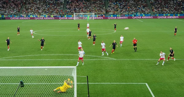 FIFA 2018 maç Hırvatistan-Danimarka stadyumda Nijniy Novgorod, Rusya Federasyonu. 01.07.2018