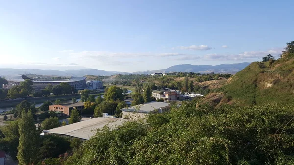 Makedonské Metropoli Skopje City View Stock Obrázky