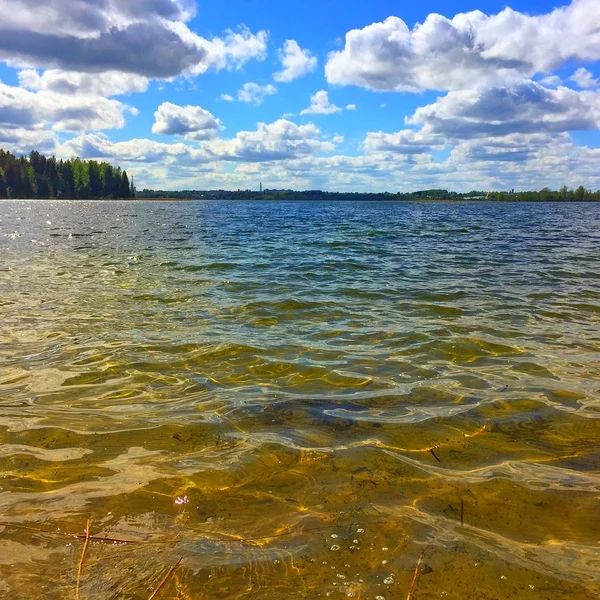 Jezioro Krajobraz Rosji — Zdjęcie stockowe