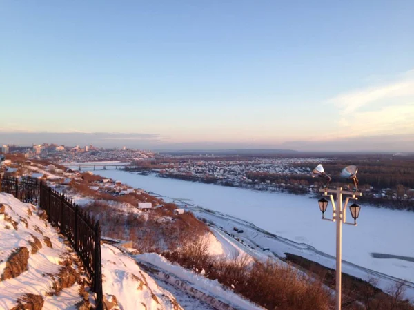 Widok Miasta Zimowych Ufa — Zdjęcie stockowe