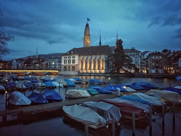 Pemandangan Kota Zurich Swiss — Stok Foto