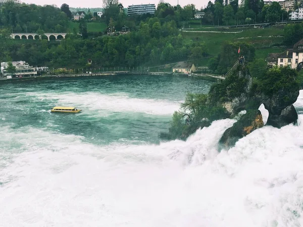 Krajina Rhein Vodopád Švýcarsku — Stock fotografie