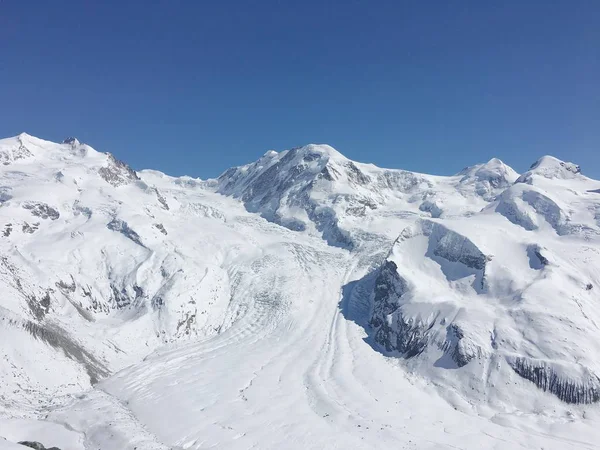 Vista Innevata Delle Alpi Svizzere — Foto Stock