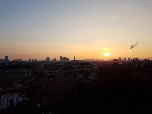 Uitzicht Stad Van Zagreb Kroatië — Stockfoto