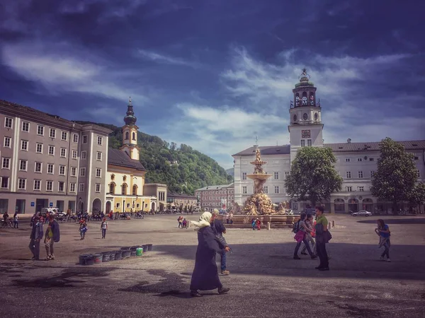 Pohled Město Salzburg — Stock fotografie