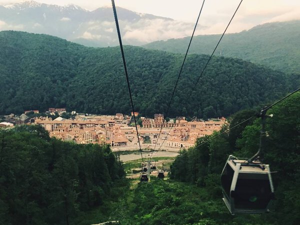 Town view in mountains