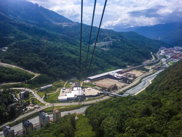 Town view in mountains