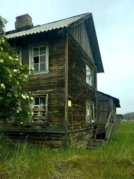 Старая Деревня Териберка Севере России — стоковое фото