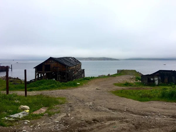 Altes Dorf Teriberka Rissischen Norden — Stockfoto