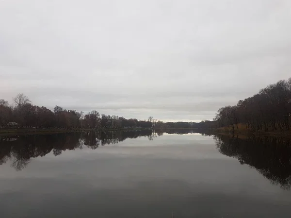 Paisaje Del Lago Otoño Rusia — Foto de Stock