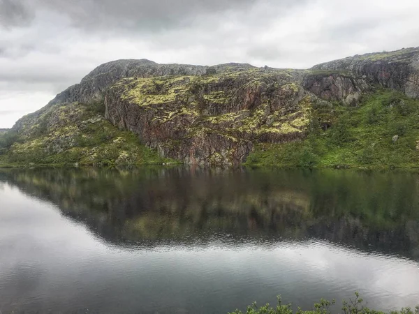 Paisagem Lago Tundra Norte Rússia — Fotografia de Stock