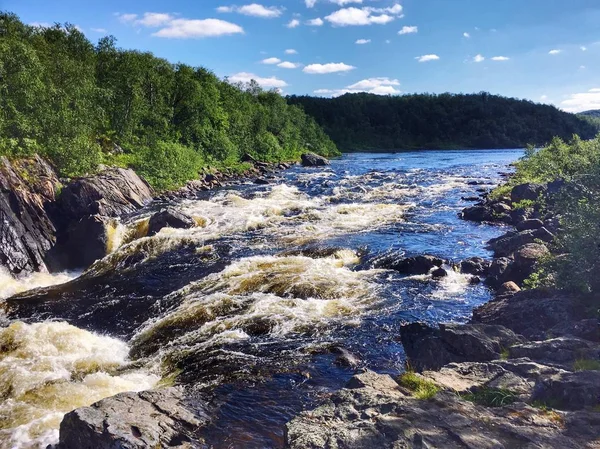 Paysage Lacustre Dans Toundra Nord Russie — Photo