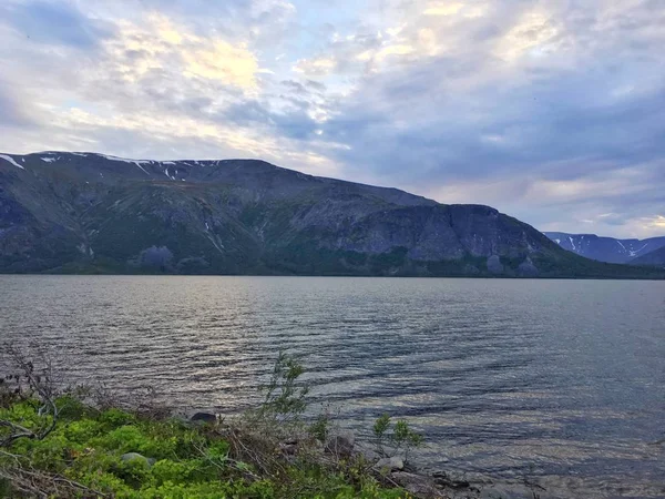 Paisagem Lago Tundra Norte Rússia — Fotografia de Stock