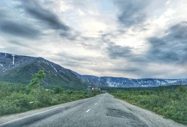 Road Hegység Észak Oroszország — Stock Fotó