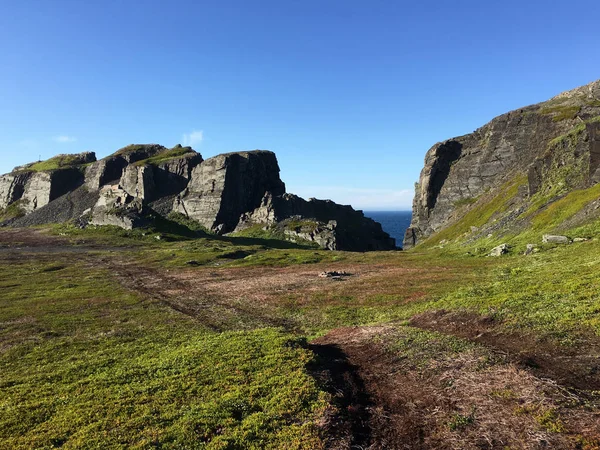 Tundra Kuzey Rusya Nın Kayalık Manzara — Stok fotoğraf